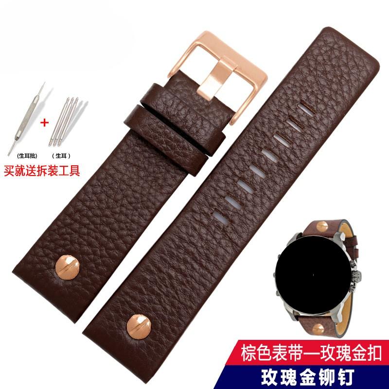 22mm 24mm 26mm 28mm 30mm 32mm Rindslederarmband für Diesel Uhr DZ4318 4386 4323 Uhrenarmband Herren Große Größe Echtes Lederarmband