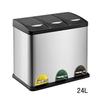 Eco-Friendly Stainless Steel Flip-Top Foot-Pedal Trash Bin for Living Rooms and Outdoors