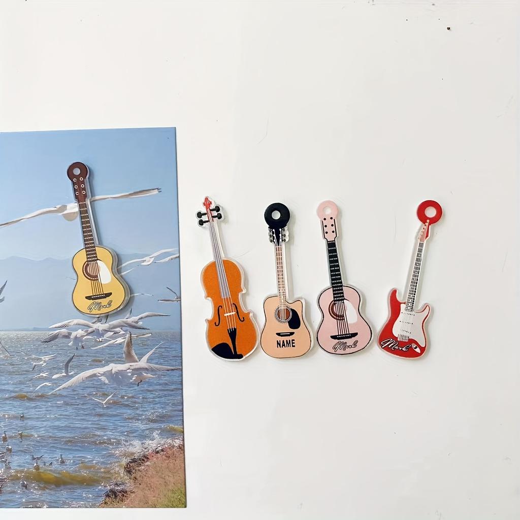 5 Stück Gitarreninstrumente Kühlschrankmagnet Po Fester Magnet Heimdeko Geschenk Geschenk