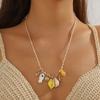 Ornaments Shell Starfish Necklace Adjustable Shell Starfish Beach Chain  Women