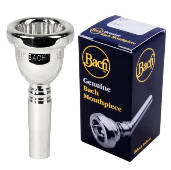 Bach Trombone Mouthpiece 6 Finish 3416HAM 1/2AM, Silver-Plated (Large Bore)