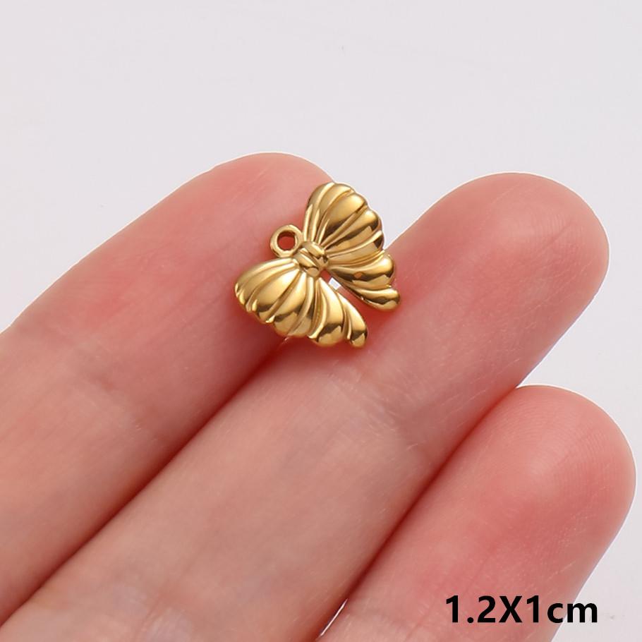 5pcs/Lot Exquisite Fashion Stainless Steel Hollow Flower Pendants For Jewelry Making Bracelets Necklace Plant Charm DIY Findings