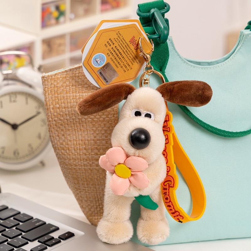 Wallace&Gromit Plush Toy Kawaii Gromit Wallace Toys Cartoon Dogs Bag Pendant Key Chain Anime Cute Puppy Stuffed Dolls