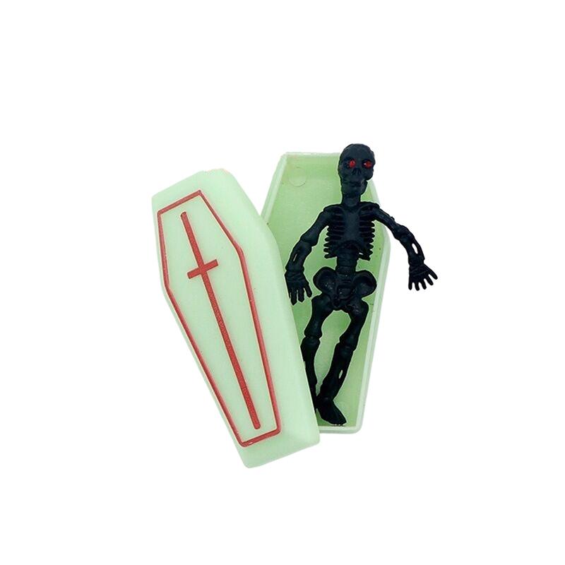 2/4Pcs Miniature Dollhouse Coffin Boxes Halloween Treat Coffin Boxes Coffin Prank Props Box Model Trickery Props Halloween Decor