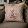 Vintage Pink Cherub Pillow Cover Rococo Floral Print Cushion Case Shabby Chic French Home Decor Gift