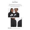 Nike Sportswear Club Fleece Big Kids Crewneck Sweatshirt Black White FD2992-010