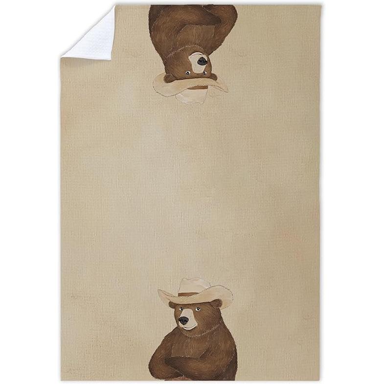 Cabana Bro Western Cowboy Crocodile Kitchen Towels, Gifts for Animal Lovers Women Decorative Hand Towels for Bathroom, Rustic Farmhouse Cowboy