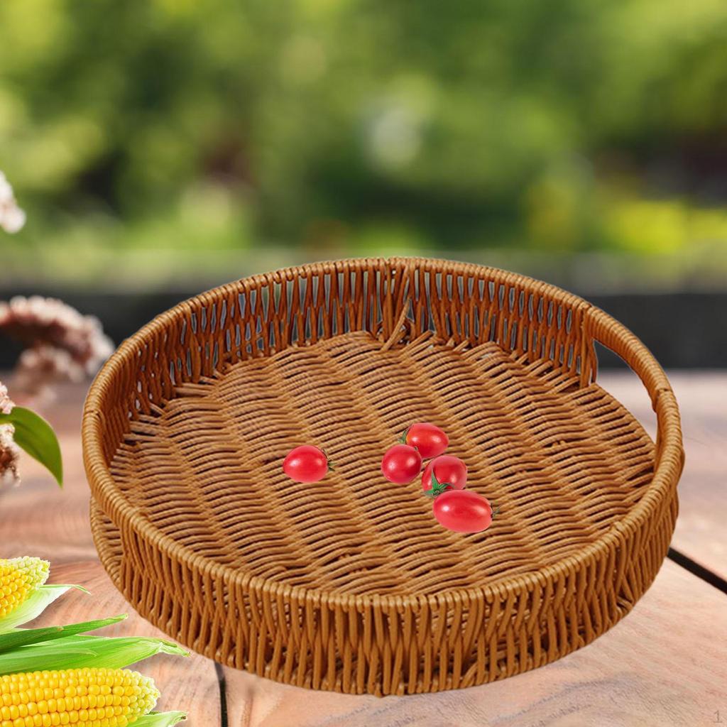 Handwoven Tray for Serving Fruits And Snacks, Storage Basket Events