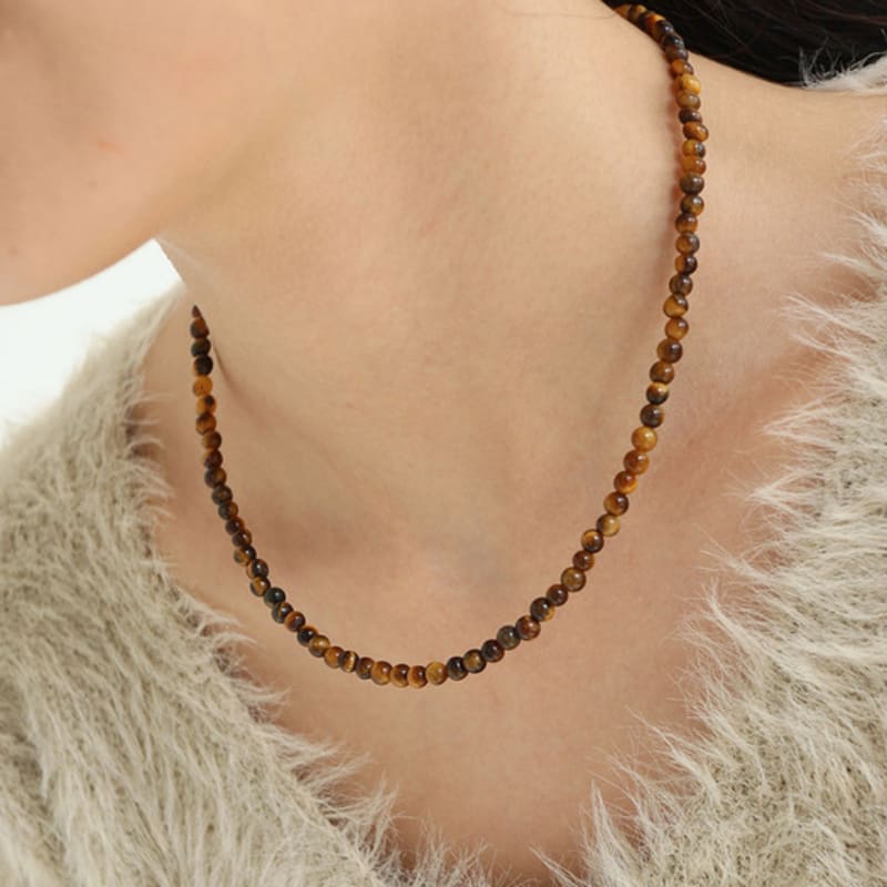 Modernlike 14k Gold-filled Silver Hopi Amber Necklace 4mm