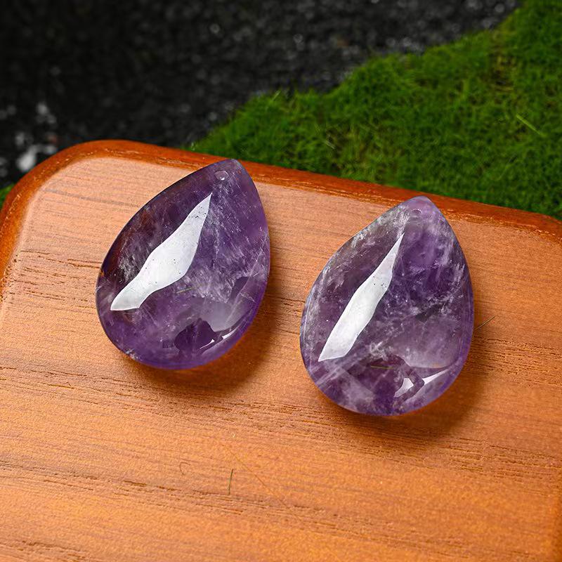 White Crystal Amethyst Water Drop Pendant - Versatile Fashion Jewelry 2cm