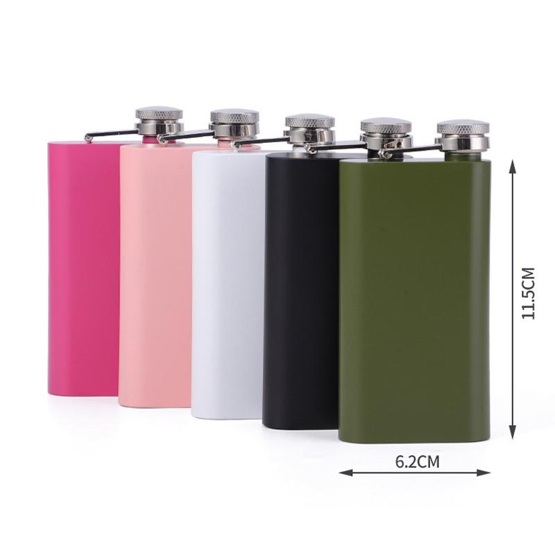 5oz Portable Hip Flask Flagon Whiskey Vodka Wine Pot Stainless Steel Alcohol Drinking Pocket Bottle Outdoor Wine Alcohol Bottle