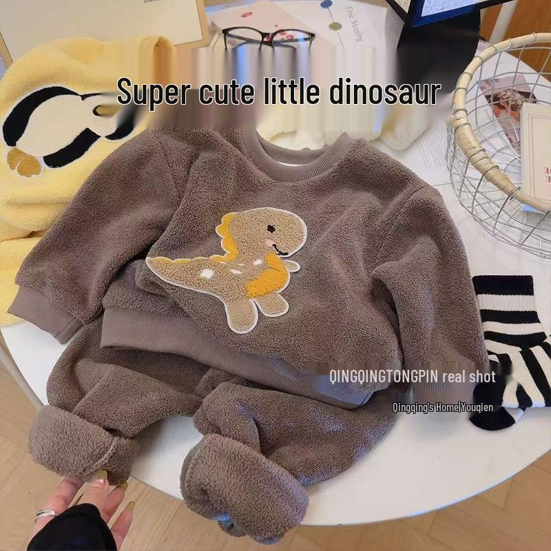 

Cozy Kids Pajamas: Warm Autumn/Winter Set, Thick Velvet for Boys & Girls, In Stock 80
