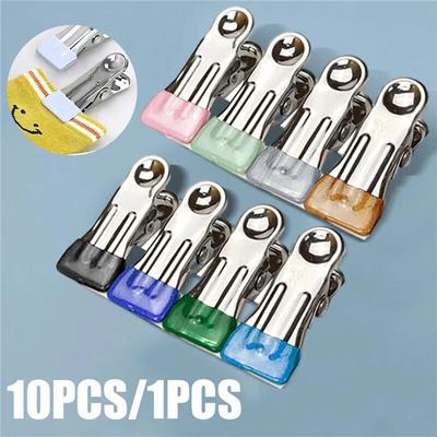 Stainless Steel Clothes Drying Hanger Windproof Clothing Rack Clips Sock Household Multifunctional Clothes Drying Circular Clip