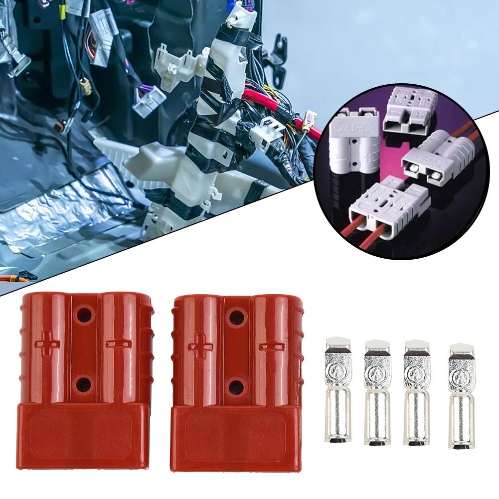 2Pcs FOR-ANDERSON-Plug CABLE TERMINAL BATTERY POWER CONNECTOR 50-AMP 600V New