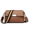 Genuine Cowhide Crossbody Bag for Women Monochromatic Shoulder Bag Luxury Feminine Messenger Tote