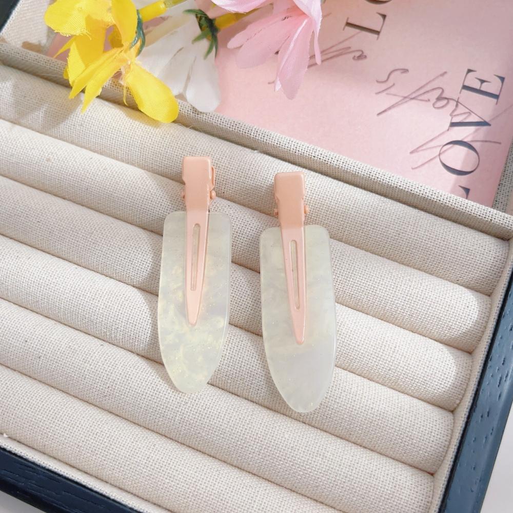 2pcs/set No Bend Hair Clips for Women Girls Acrylic Hair Styling No Crease Curl Small Pin Bang Seamless Barrettes Accessories