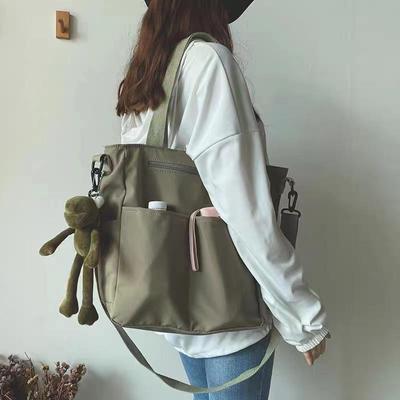 Borsa in tela Canvas Leisure Art Tinta unita Grande capacità