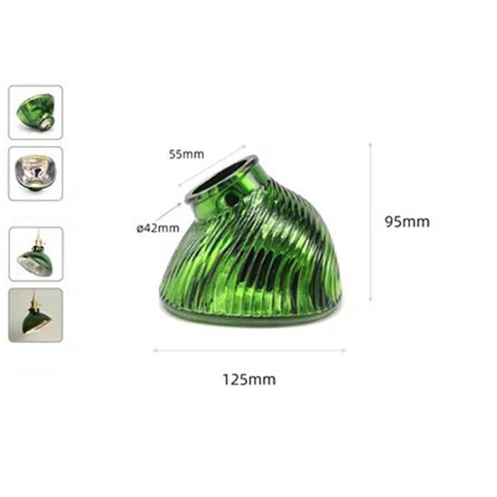 Decor 55mm 42mm Opening Green Glass Lamp Shade Replacement with Reverse or Flat Hole Fitter for Floor Light Table Lamp Cover
