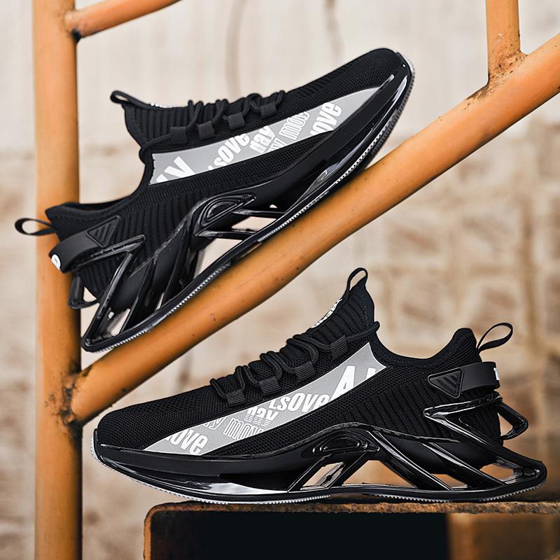 TUINANLE Men Shoes Comfortable Casual Sneakers Fashionable Platform Breathable Couple Running Shoes Black Walking Sneakers