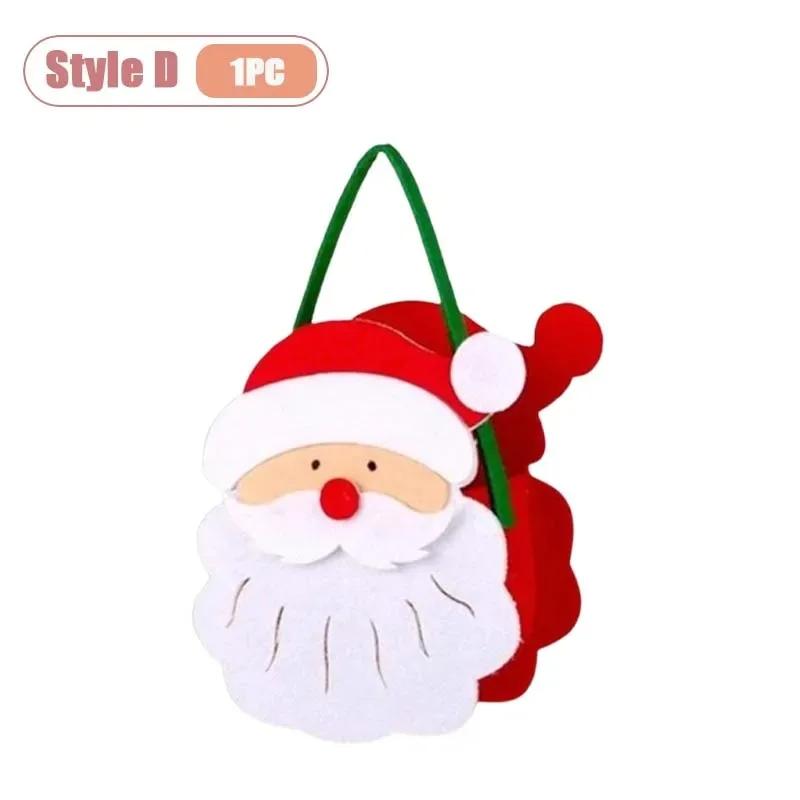

1-8PCS Christmas Felt Handbag Cute Cartoon Candy Gift Bag for Kids Holiday Party Decoration Hand Carry Tote for Children Other