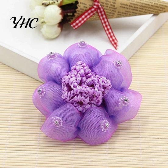 Bun Maker Hair Net High Elasticity Sretchable Involucres Pattern Baby Girl for Ballet Decoration