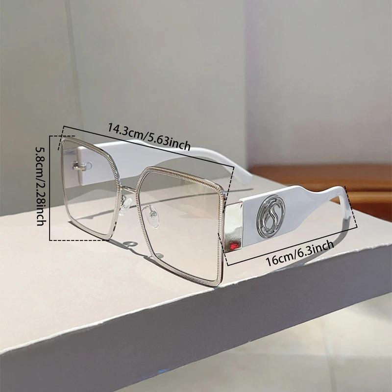 Oversized Square Sunglasses Women New In Gradient Multi-color Outdoor Shades Trendy Luxury Brand Design Sun Glasses