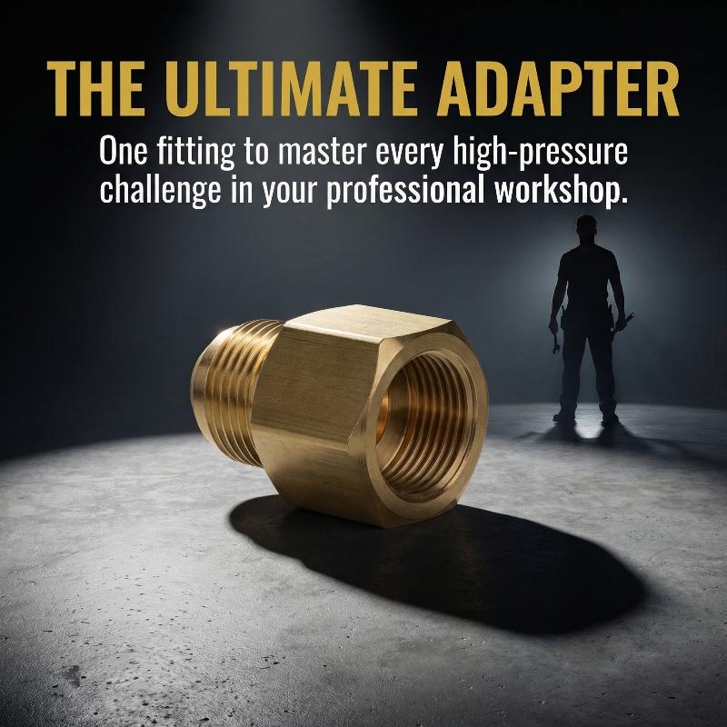 Brass Hose Barb Connector Male to Female Adapter Durable Pipe Fitting for Water Gas Air Tubing Applications