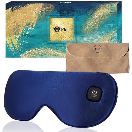 

[Co-developed with Sleep Specialists] Rechargeable and Cordless 6A Silk Hot Eye Mask [Press and hold for 3 seconds for eye care] (Cool Navy)