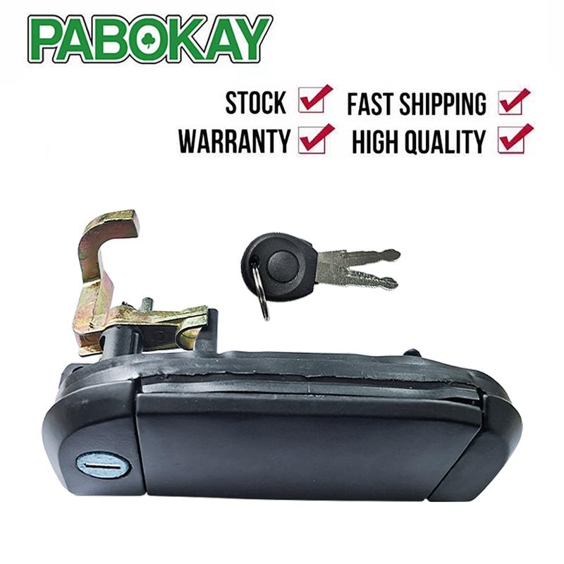 1 UNIT x 701837206 Front Right Exterior Door Handle With Lock Keys For VW Transporter T4 Caravelle