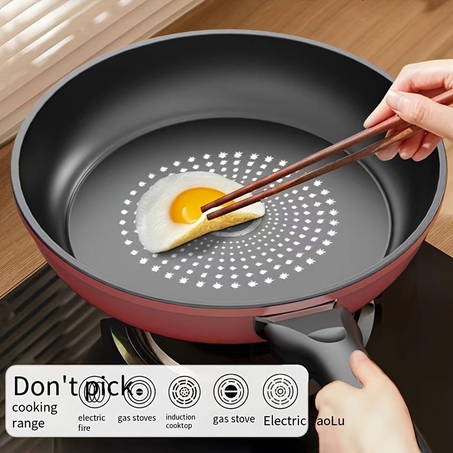 Premium Cast Iron Non-stick Frying Pan, Induction Compatible Lightweight Smokeless Skillet for Gas Stove Cooktop