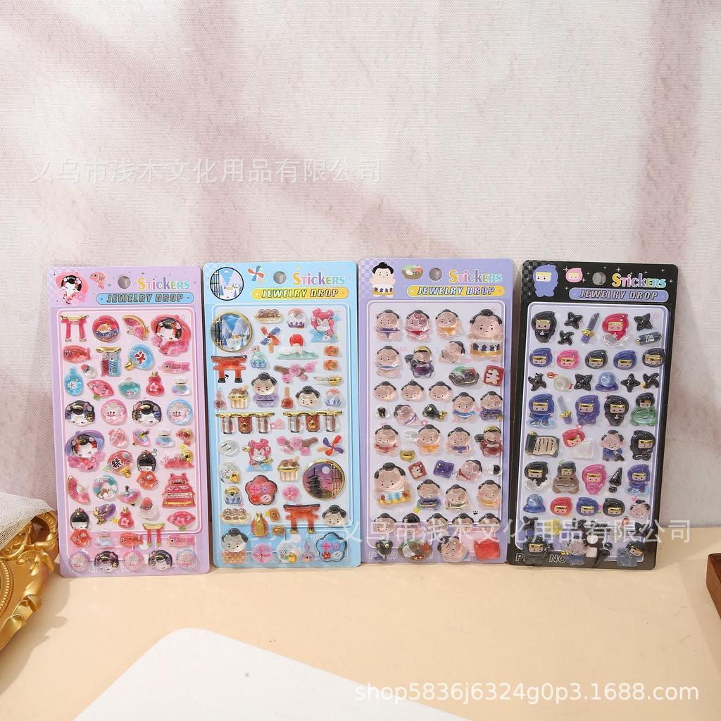 Neue 40 Stück Japanischer Baymax Tamagotchi Kawaii Q-Version 3D Kristall Relief Solide Geprägte Aufkleber DIY Handyhülle Dekoration Kinderspielzeug