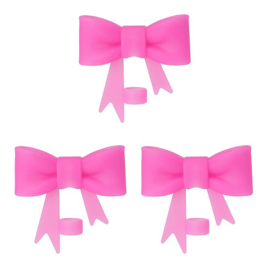 3 ks silikonové čepičky na brčka Bowknot brčka na brčko o průměru 10 mm Opakovaně použitelné nástavce na brčka Chrániče pro skleničky Stanley 40 Oz