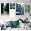 Boat Lake Canvas Painting Nature Nordic Style Forest Landscape Wall Art Poster Print Decorative Pictures Living Room Decor