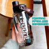2L Sports Straw Water Bottle With Stickers Portable Large Capacity Fitness Bike Cup Summer Ice Cold Water Jug With Time Marker
