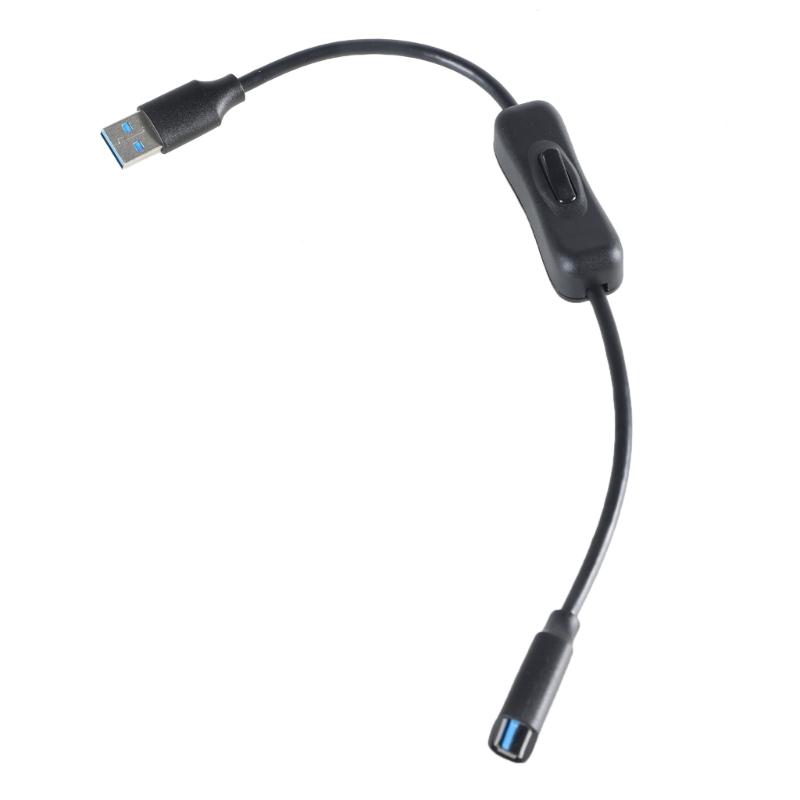 Easy Control Power Switching Cord USB 3.0 Male to Female Extension Cable with Power Button for Desktop Computer Laptop