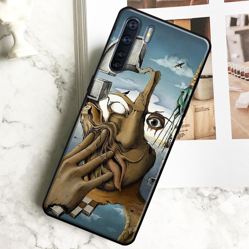 Salvador Dali Art Case For Oppo A18 A38 A58 A78 A98 A40 A60 A80 A16 A76 A96 A15 A17 A77 A74 A94 A54 A57S Cover