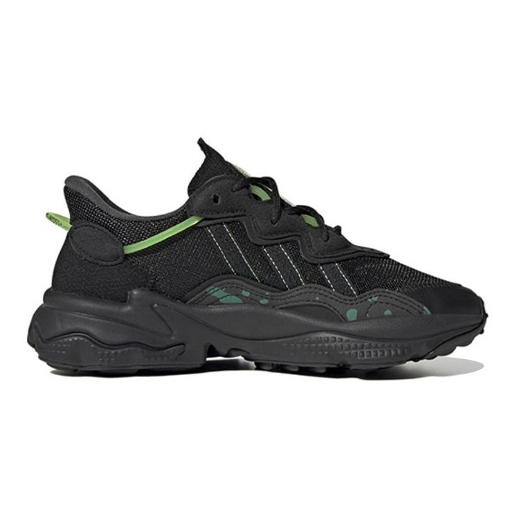 Adidas Ozweego Big Kid Luminescent Kids Sneakers Black Core-Black Solar-Green HQ1637