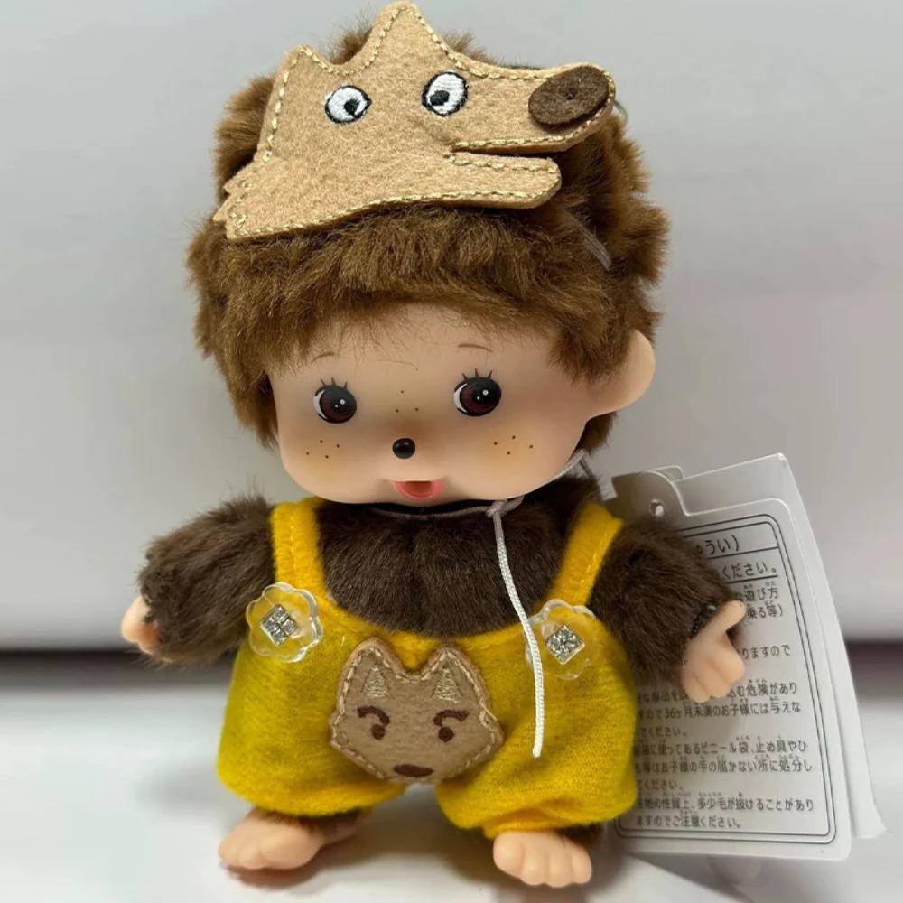 Medalha Kawaii de Macaco 15cm Fofo Brinquedo Pingente de Bolsa Boneca com Aparência Transformada Chaveiro Macio Confortável Animal de Pelúcia Presente DIY para Crianças