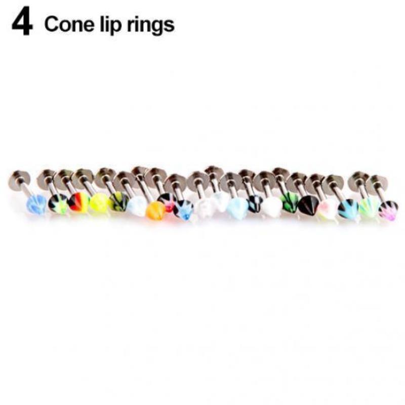 Ball Cone Dice Rhinestone Eyebrow Lip Tongue Nose Navel Belly Button Rings