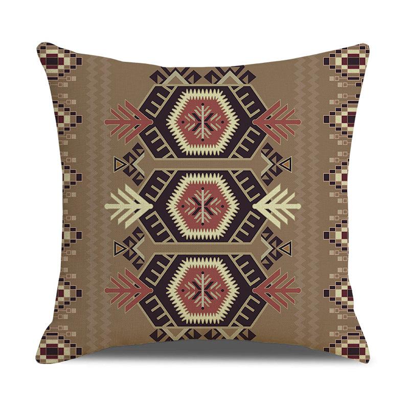 New Persian Carpet Pillowcase Holiday Decorative Pillow Short Plush Cartoon Print Sofa Pillow