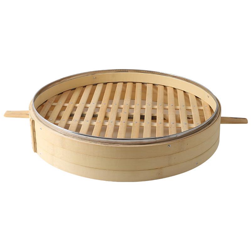 Le Chu He Li Handwoven Full Bamboo Steamer for Firewood Stove