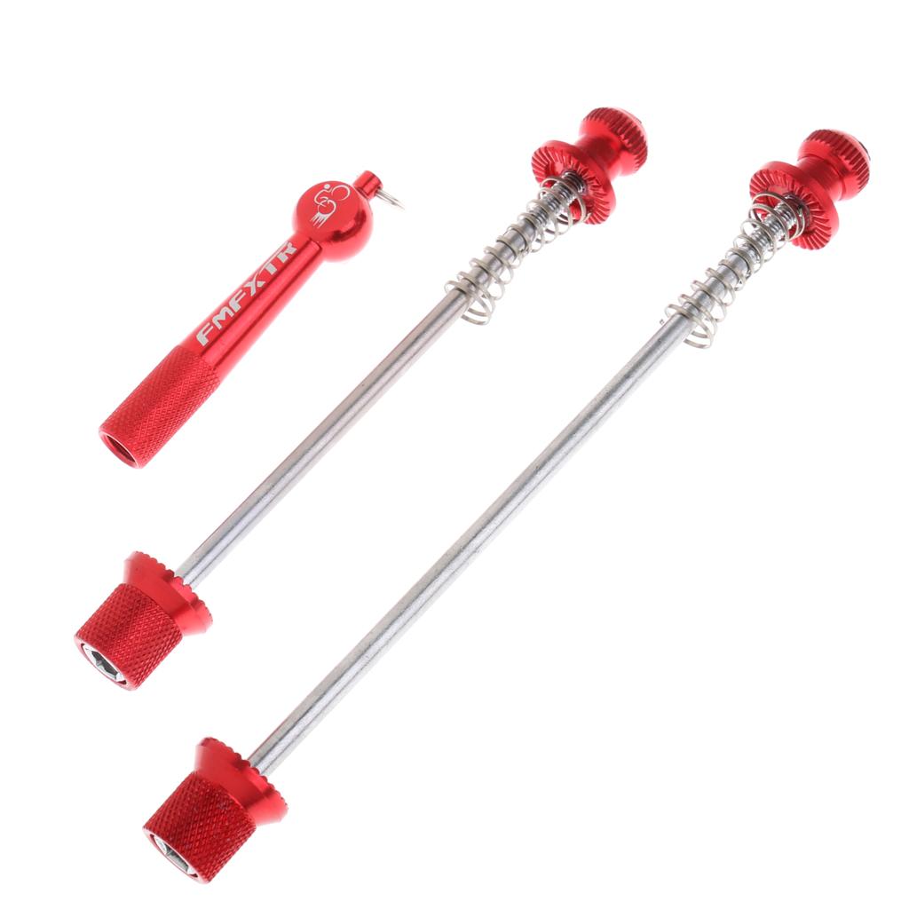 Security Bicycle Wheel Hub Skewers Aluminum Alloy Quick Release Anti Theft Axle for Road MTB
