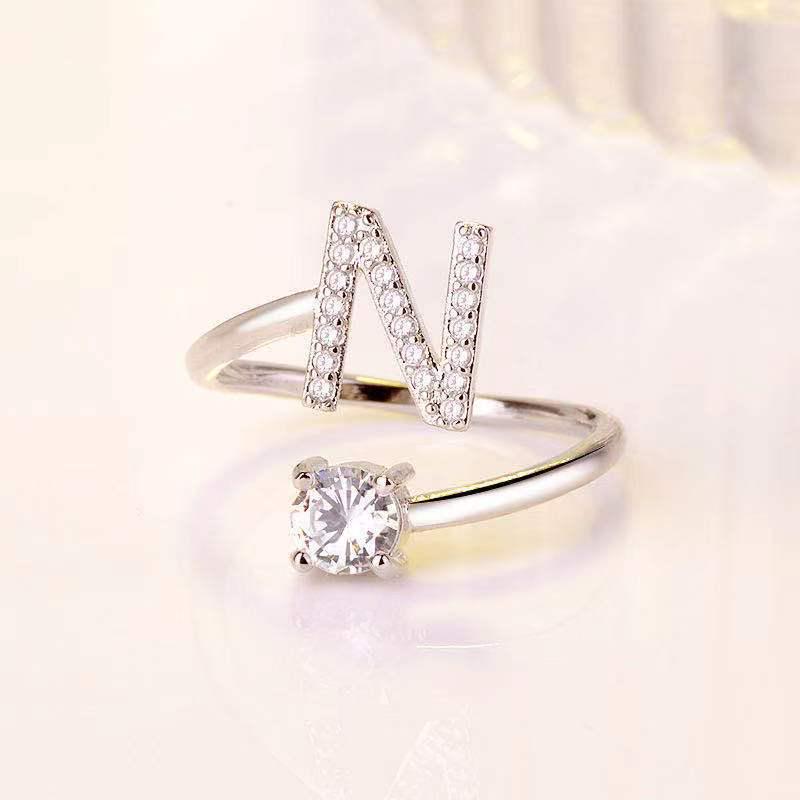 Adjustable Alphabet Rings: Trendy Japanese & Korean Student Accessories