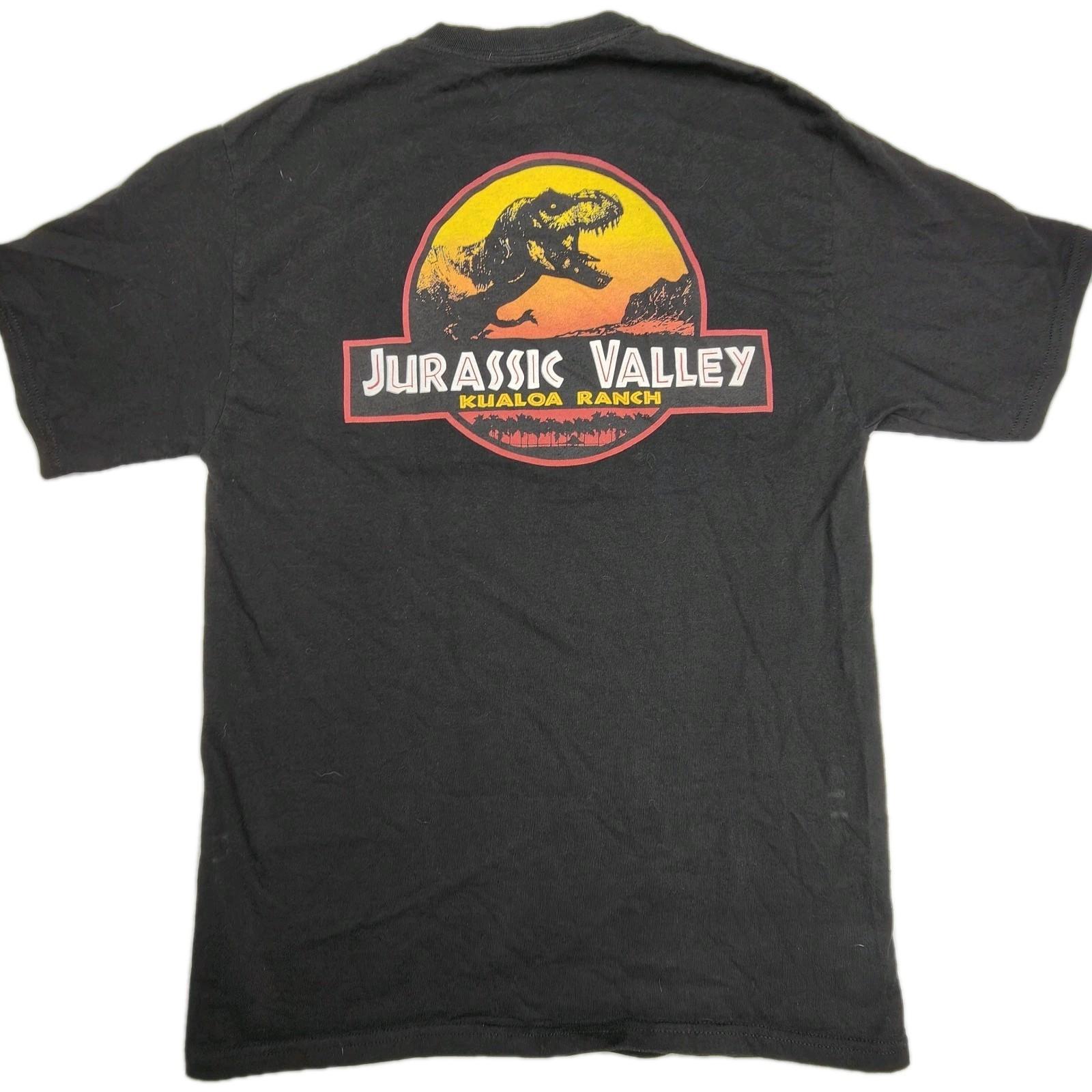 Jurassic Valley Kualoa Ranch Shirt Adult Medium Black Jurassic Park Hawaii Hanes XXL