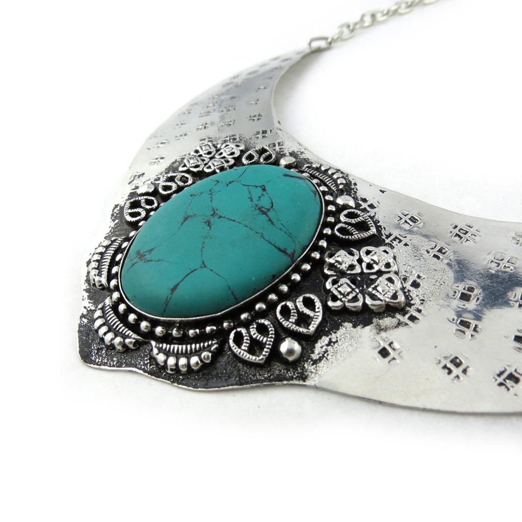 Les Trésors De Lily [N0293] - Turquoise 'Kilimanjaro' Designer Necklace