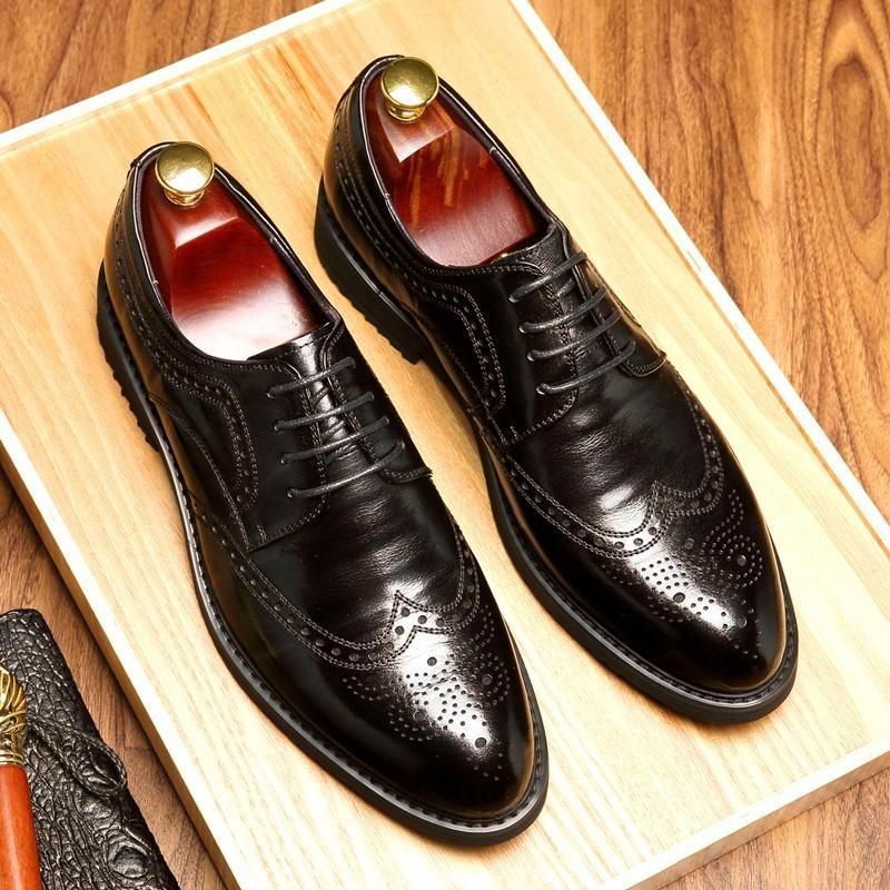 Men's Leather Shoes 35 Genuine Leather 36 Men's Business Dress 37 British 45 Autumn 46 Large Size 47 Youth 48 Wedding Men's Shoes