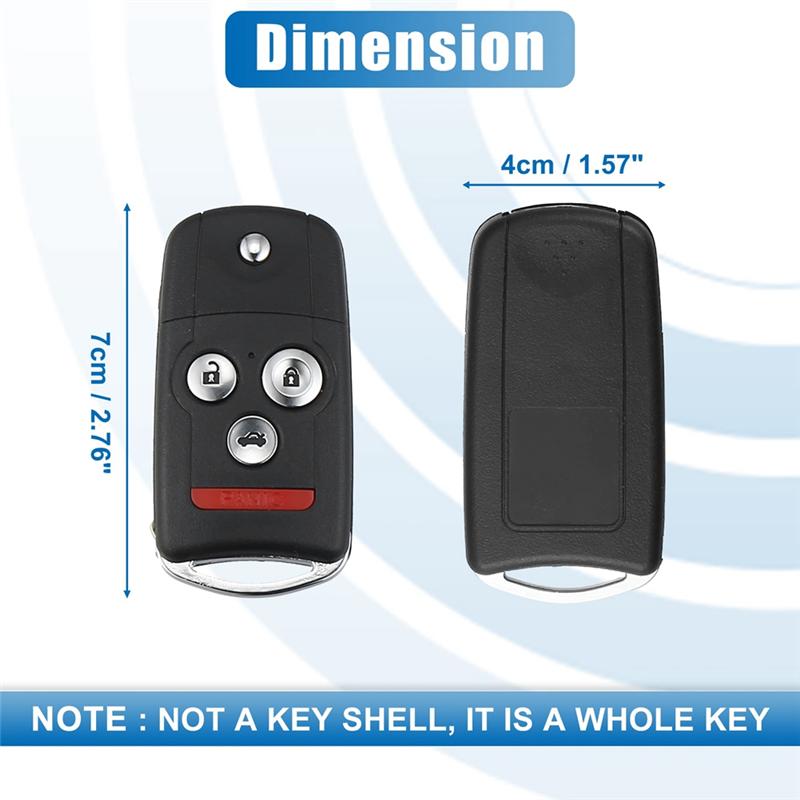 4 Button Keyless Entry Remote Control Replacement Key Fob Smart Fob OUCG8D-439H-A For Acura TL 2007-2008 313.8Mhz 46Chip