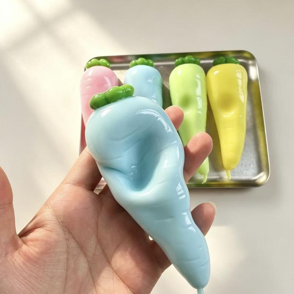 Stretchable Carrot Squishy Toy Shapeable Fidget Sensory Ball Coconut Oil Squeeze Kids Adults