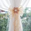 Organza Material Curtain Tieback Pink Tulip Bow Drapery Tieback  Living Room Window