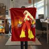 Blaziken  Print Flannel Blanket, High Quality Comfortable for All Seasons, Home Decor, Warmth and Comfort